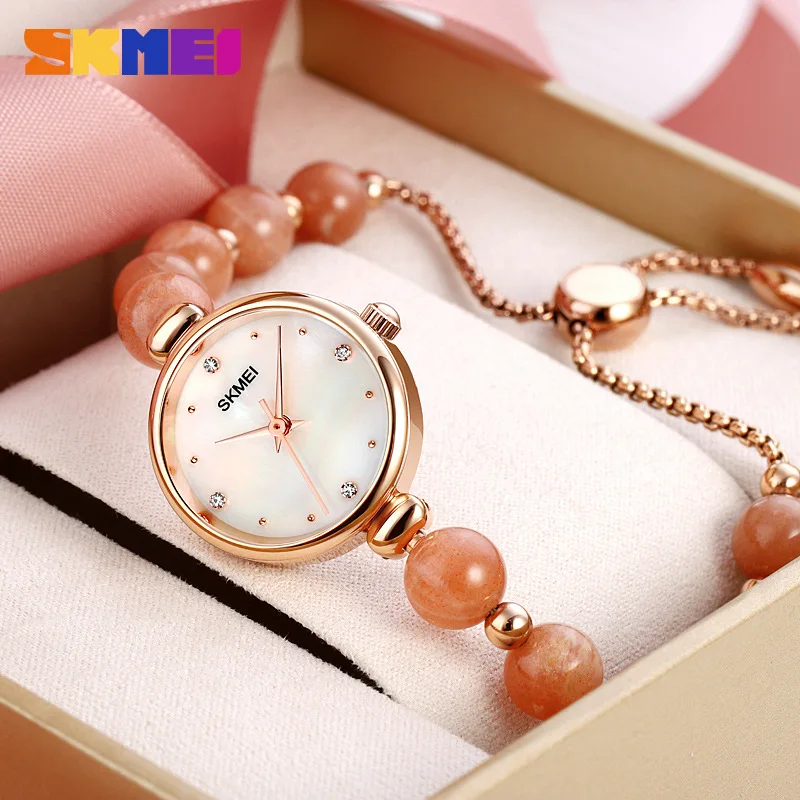 Skmei 2023 New Authentic High-End Women's Watch Fashionable All-Match Women's Watch Bracelet Watch Women's Quartz Watch