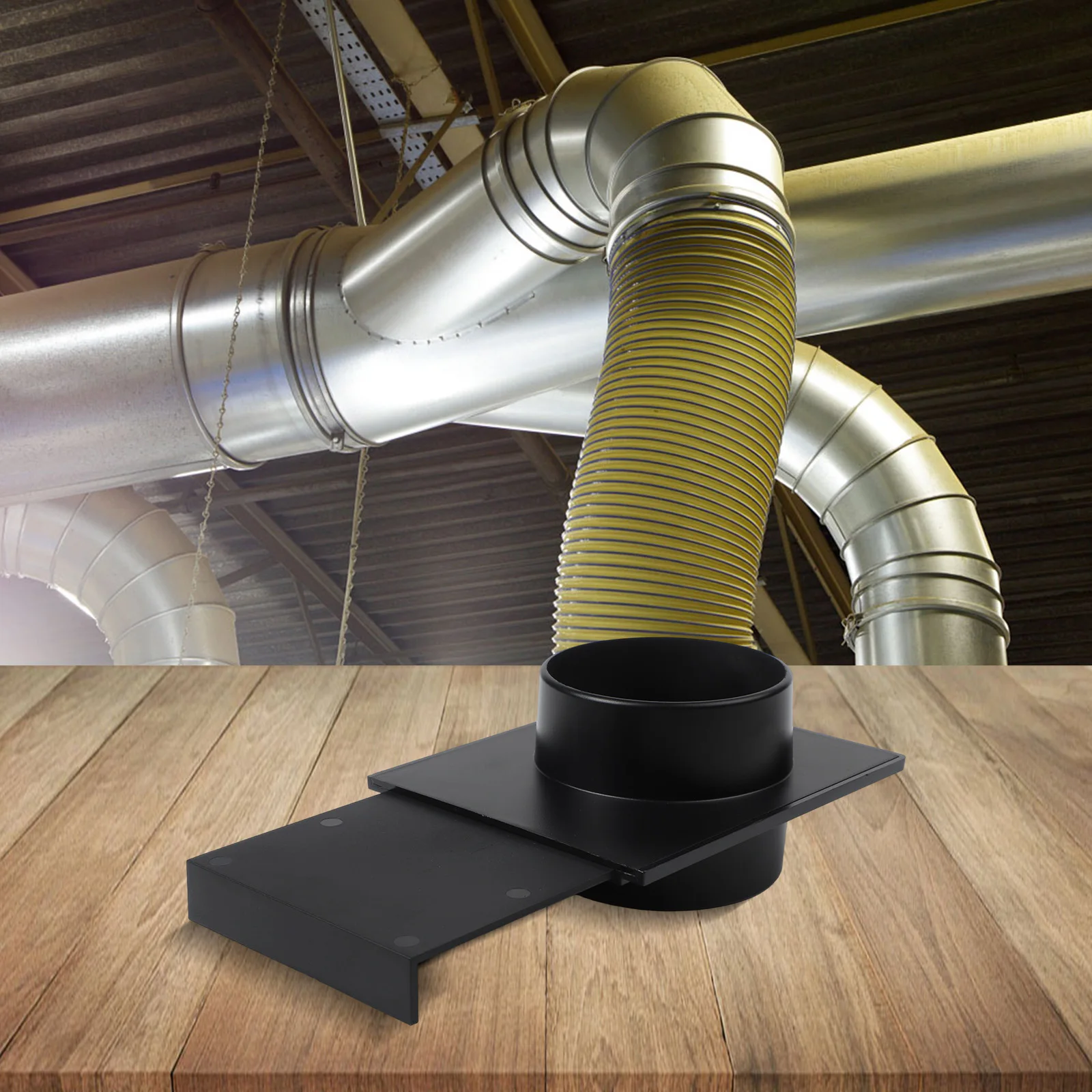 Konektor Saluran Ventilasi 100Mm untuk Pengumpul Debu Ventilasi Adaptor Selang Debu Aksesori Penyedot Debu Sistem HVAC