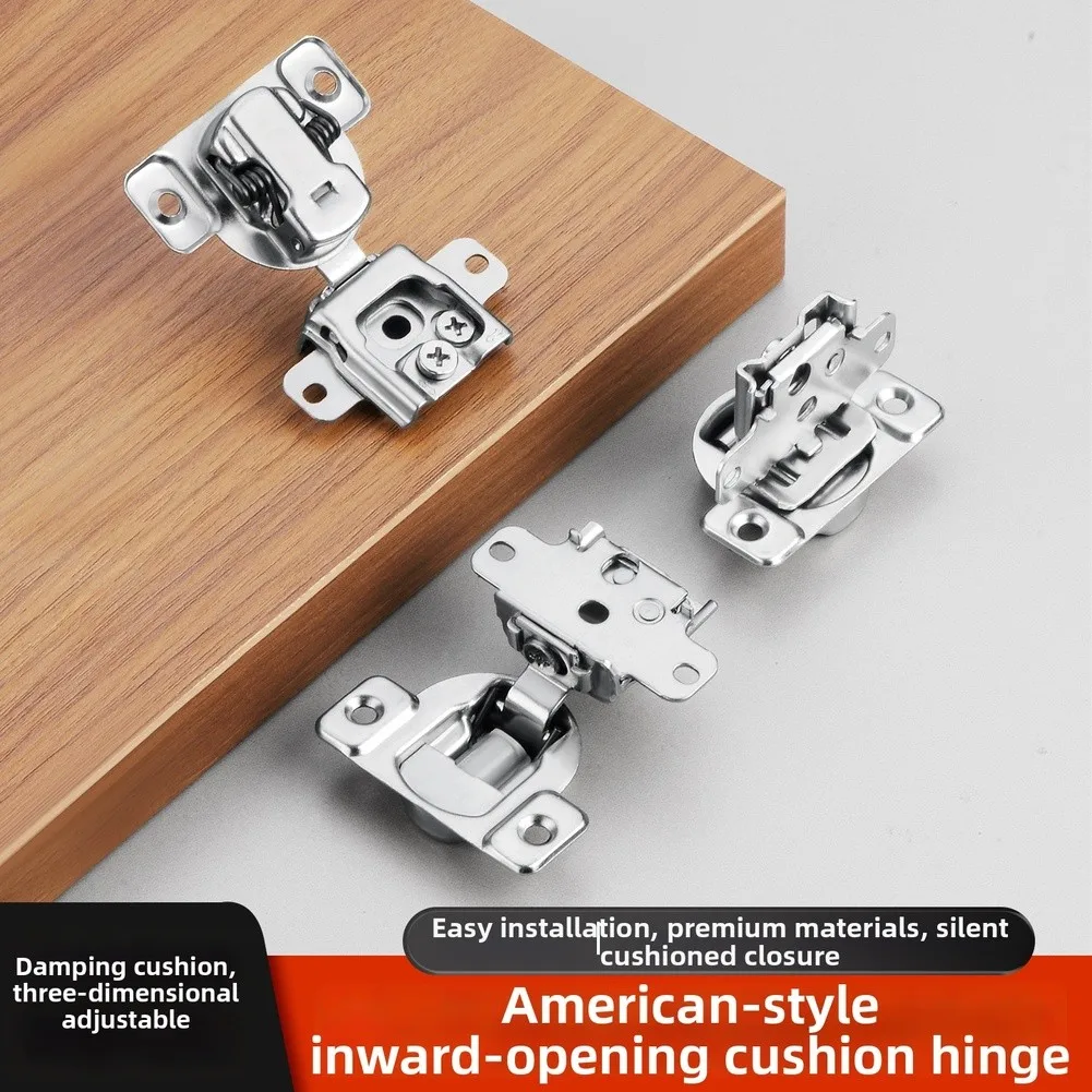 1pc 3D Adjustable Inward-Opening Hinge For Bedroom Cabinets Face Frame Concealed Hinges Door Damper Hardware Accessory