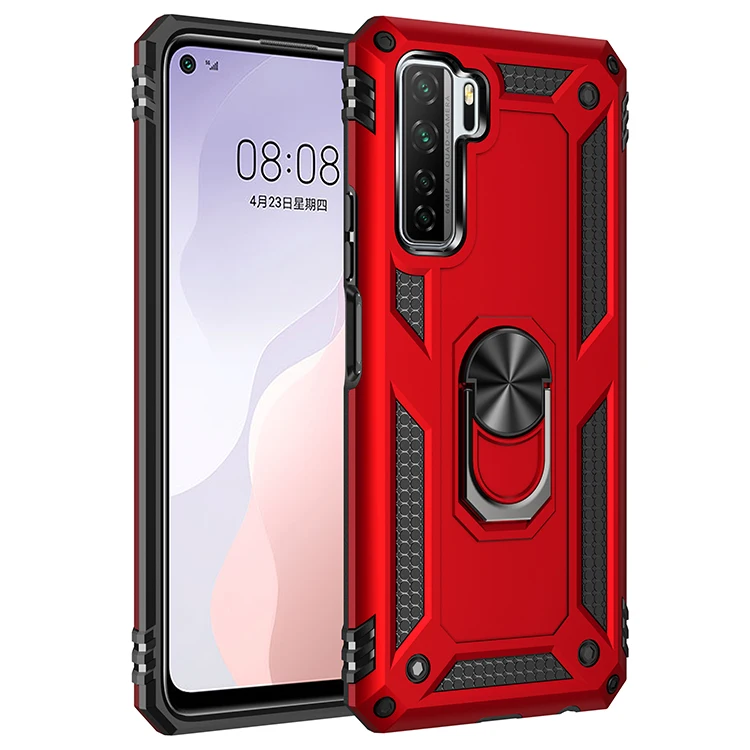 Case for P40 Lite 5G Armor Rugged Military Shockproof Magnet Car Holder Ring Cover for Huawei P 40 Lite 5G