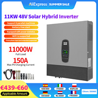 DATOUBOSS 11kW Hybrid Solar Inverter 48V On Grid Support Parallel Integration into Power Supply Battery-Free Operation 150A MPPT