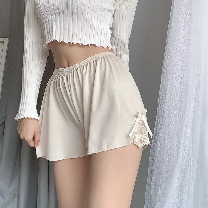 

Soft Girl Lace Safety Pants New Summer Solid Color Sweet Cute Lace Safety Leggings Thin Under Skirt Pajamas