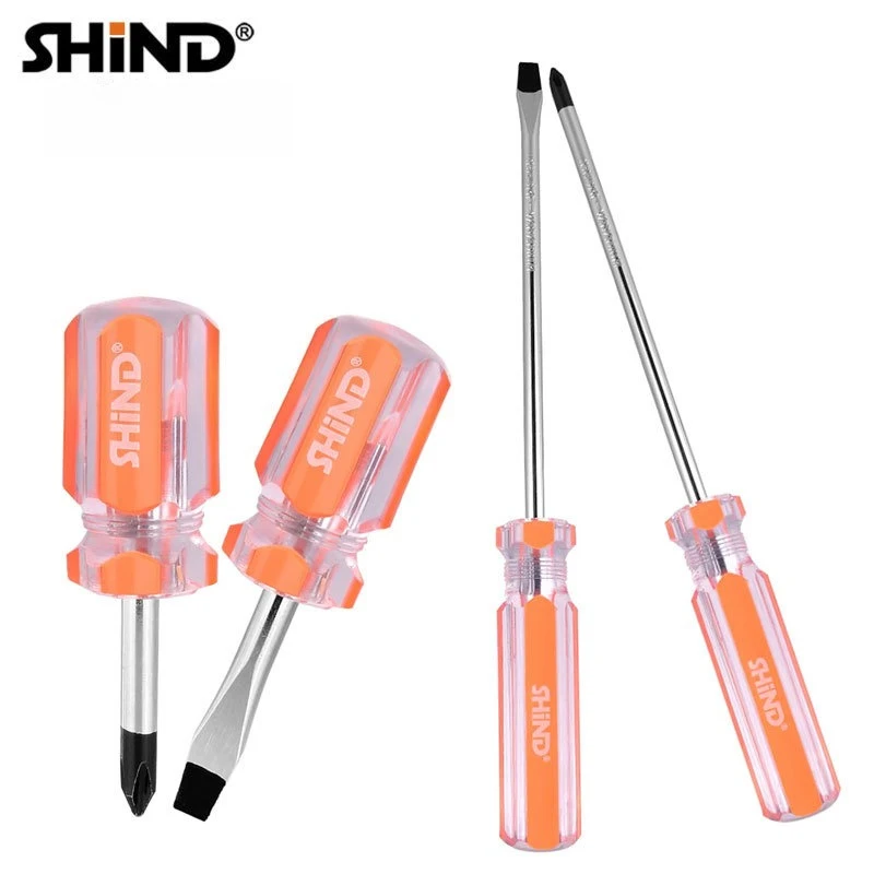

SHiND Long Slotted Phillips Screwdriver with Magnetic Tip Chrome Vanadium Steel CrV for Installation And Disassembly Repair Tool