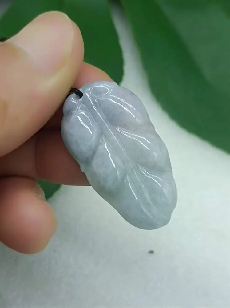 Certified Natural Light Green Light Purple A Jade Jadeite Pendant