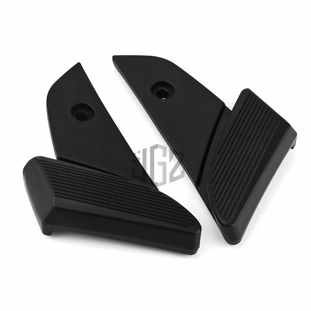 Motorbike ABS Rear Seat Passenger Foot Pedal Motorcycle Footpegs Pedals Cover Pad For VESPA S LX LXV LT Accessories Pair Black