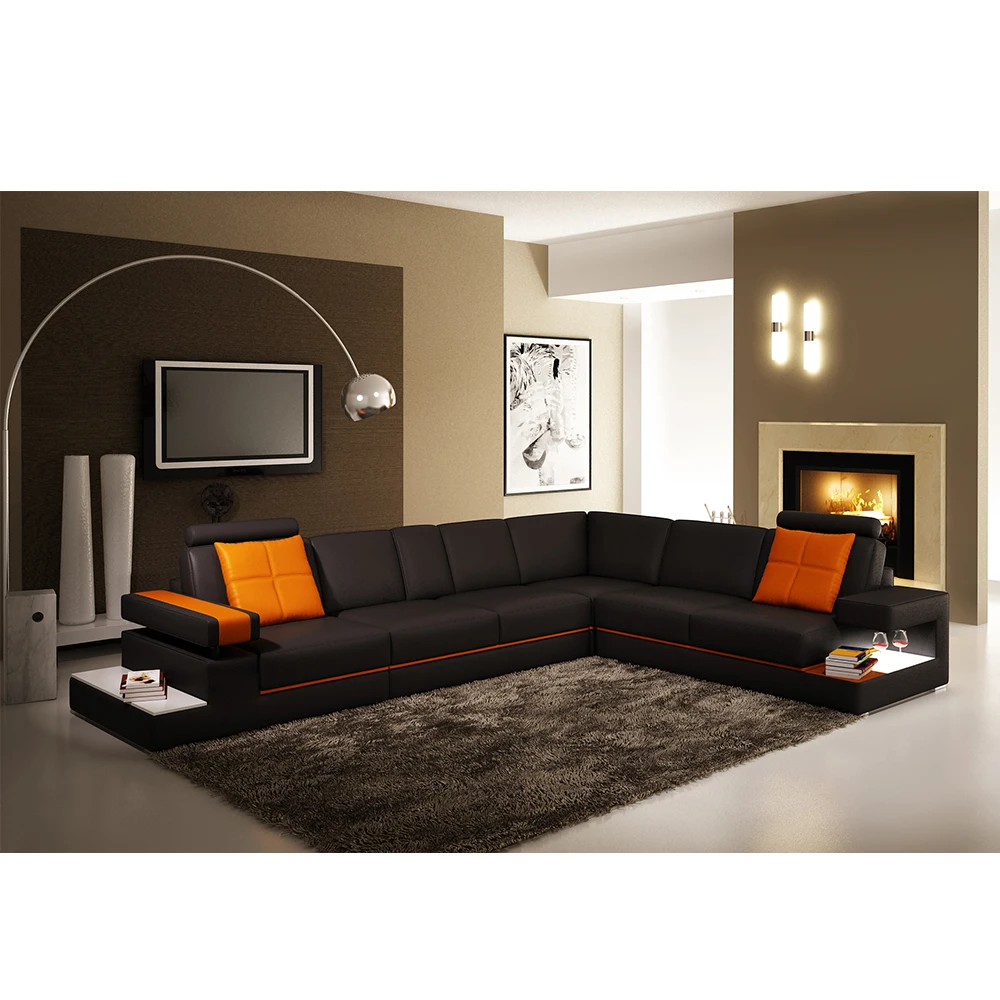 Modern black leather couches and sofas office sofa