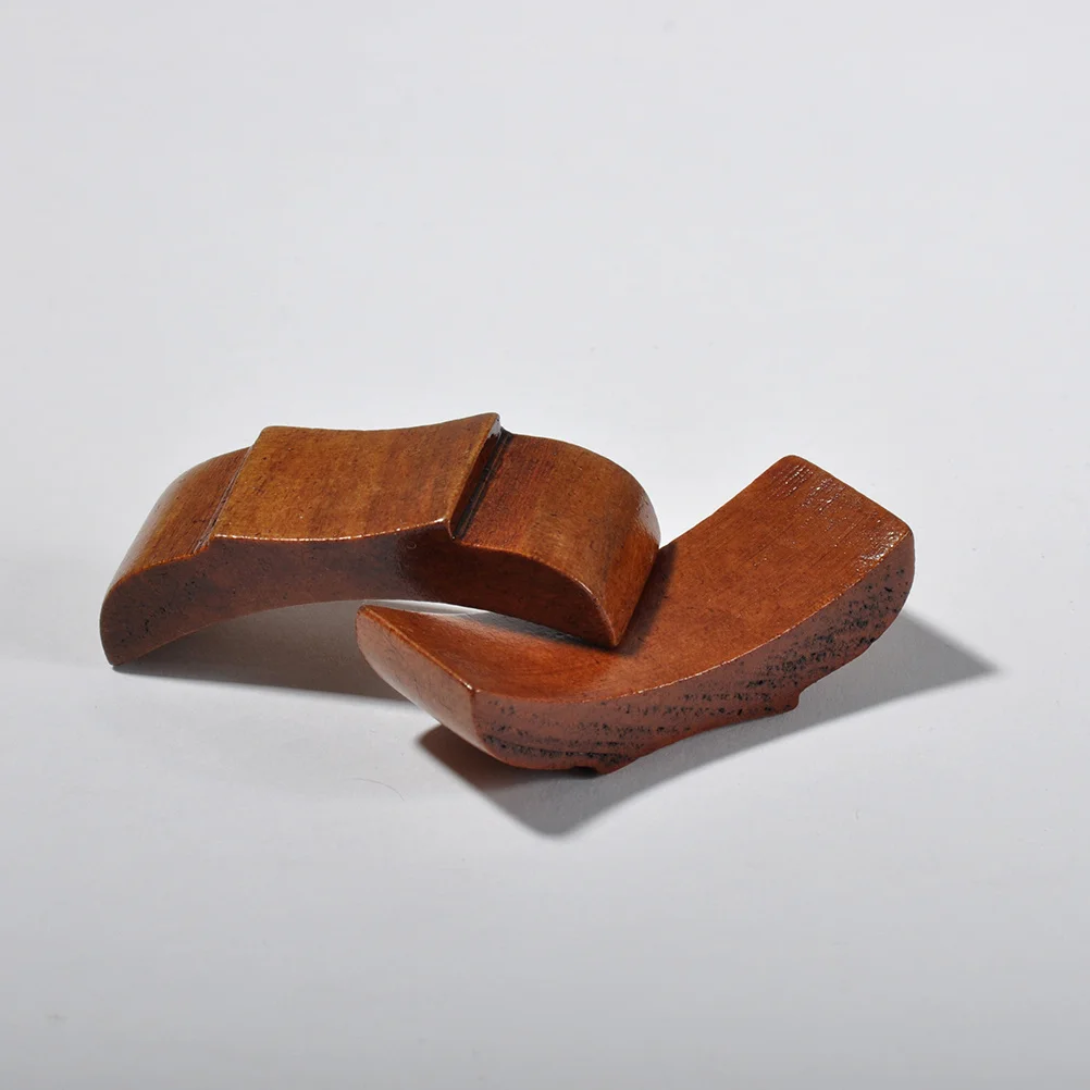 

6Pcs Chopstick Rest Set Handcrafted Wood Boat Style Holder for Kitchen Dining Room Home Use Multi-Functional Utensil Support