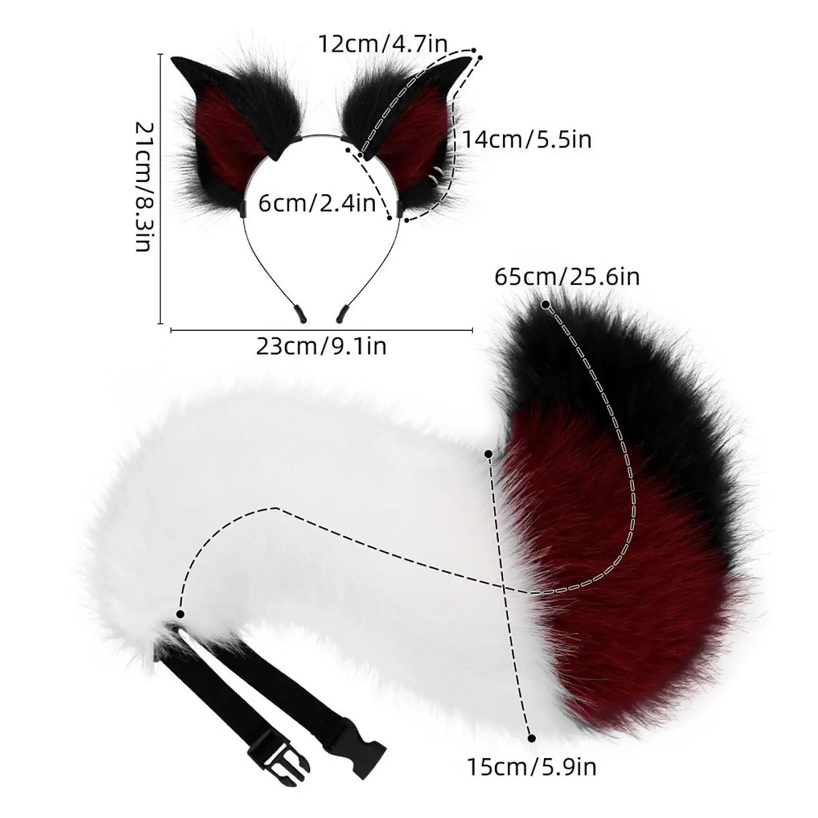 Fuchsohren Stirnband Tierohren Faux Cosplay Fuchs Zubehör für Halloween Kostüm