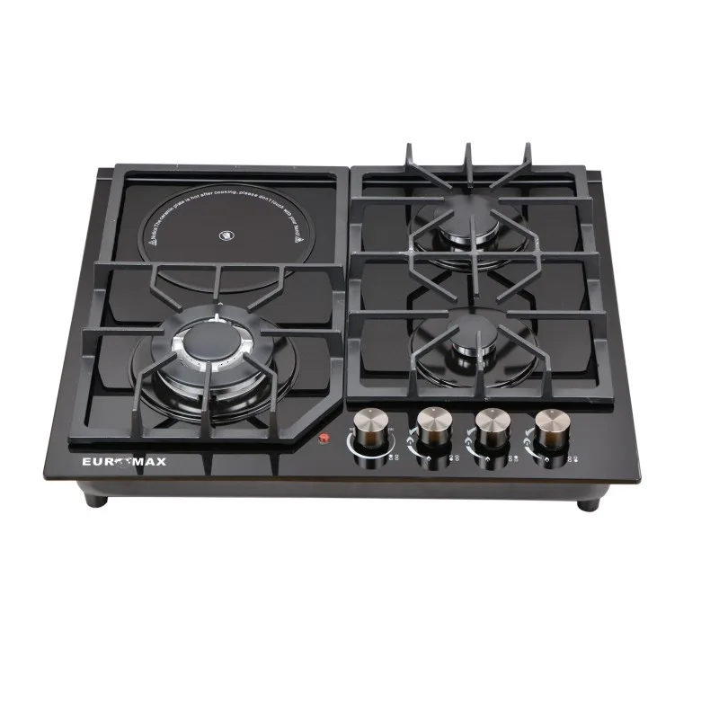 Electric Gas Cooker 4 Burners Built-In Glass Cooktops LPG/NG Gaz Stove Parts Cook Top Gas Hobs