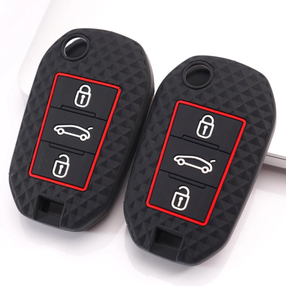 Soft Key Holder For Peugeot 208 308 408 508 2008 3008 4008 5008 For Citroen C3 C4 CACTUS C6 C8 Shock Absorbing Non Slip Stylish