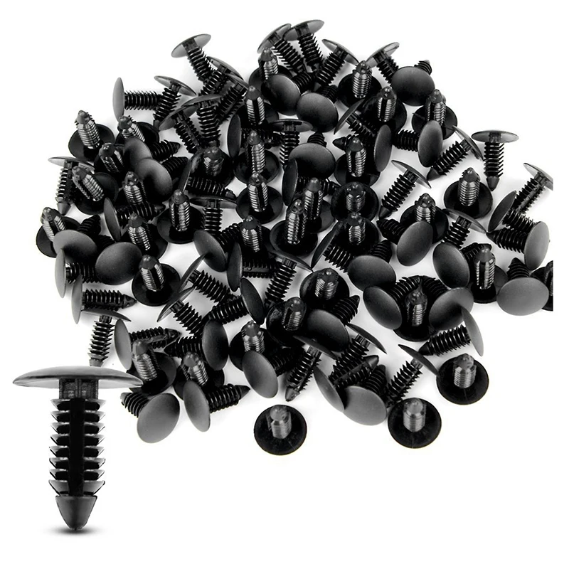 300X Plastic Bumper Fastener Rivet Clips Automotive Furniture Assembly Expansion Screws Kit Auto Body Clips Black