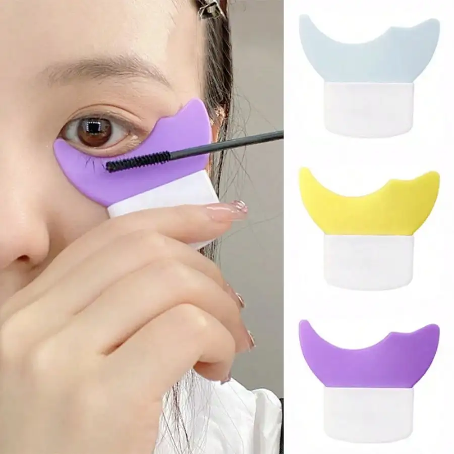 1pc Silicone Eye Liner Stencil Eyelash Shield, Eye Liner Guide, Mascara Protective Cover, Slouchy Makeup Tool