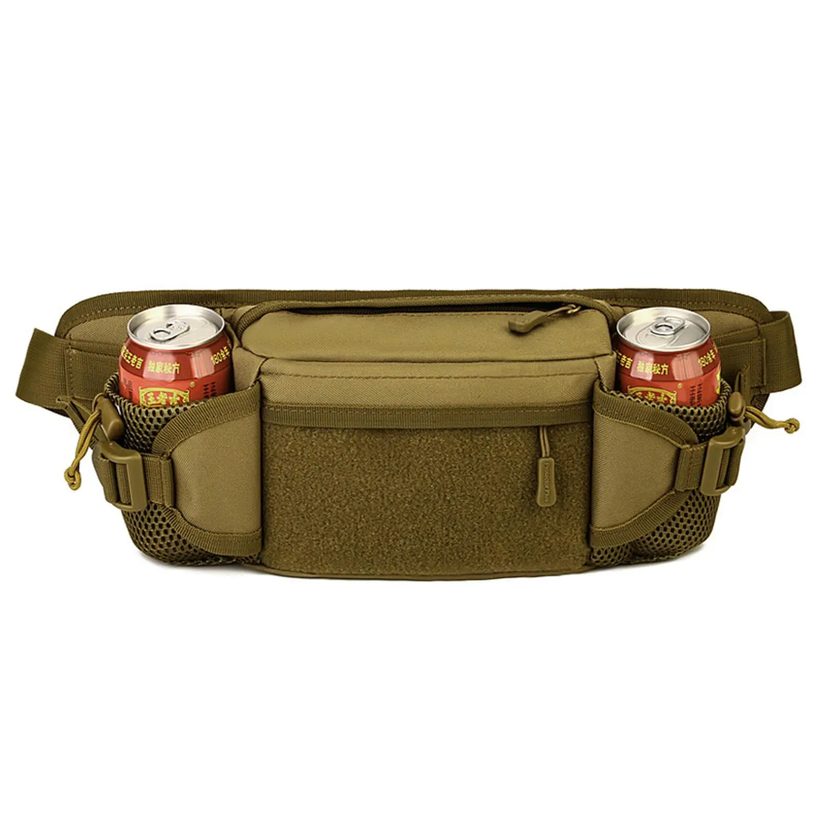 

Поясная сумка для бутылки с водой для занятий спортом на открытом воздухе, унисекс, поясная сумка для альпинизма и пешего туризма, армейско-зеленая
