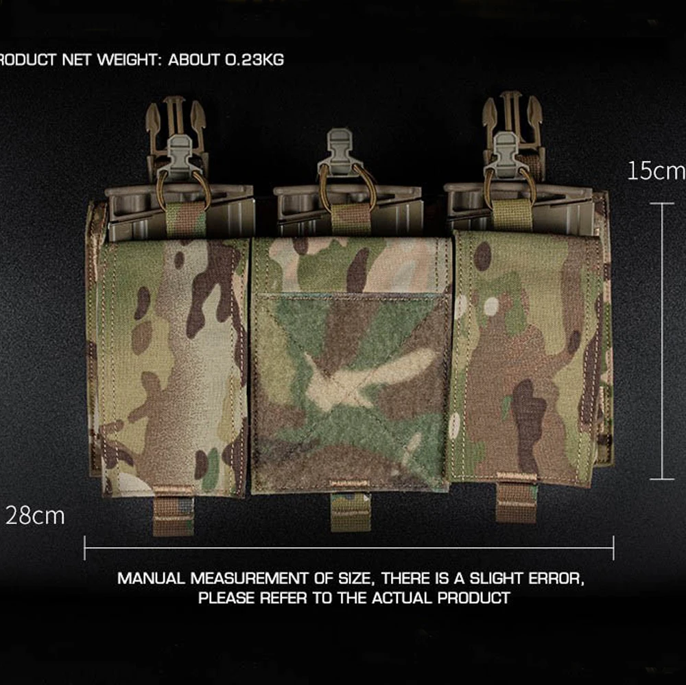 Tactical triple 7.62 quick panel 25mm snap-in accessory bag tactical vest backpack accessories