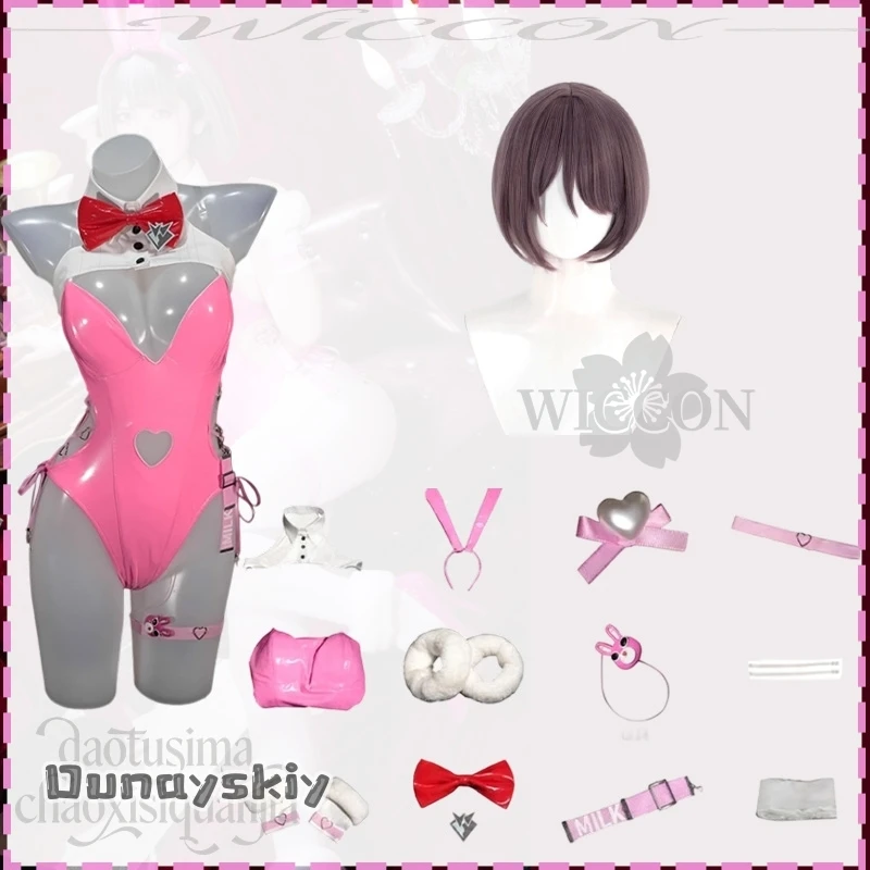 

Dunayskiy aBc@Kisekiya@Milk Blooming Bunny Косплей Аниме Игровой Костюм Сексуальное Розовое Бикини Банни Девушки Хэллоуин Cos