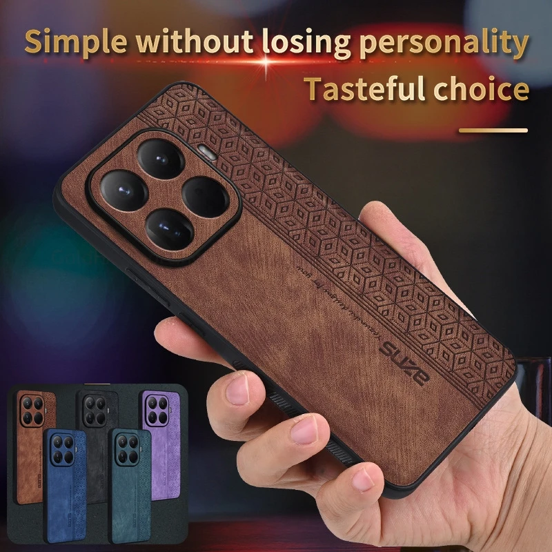 

Leather Phone Case For Xiaomi 17 Pro Max Soft Bumper Phone Shockproof Cover For Xiaomi 15T Pro mi 17 Pro Ultra Slim Phone Cover