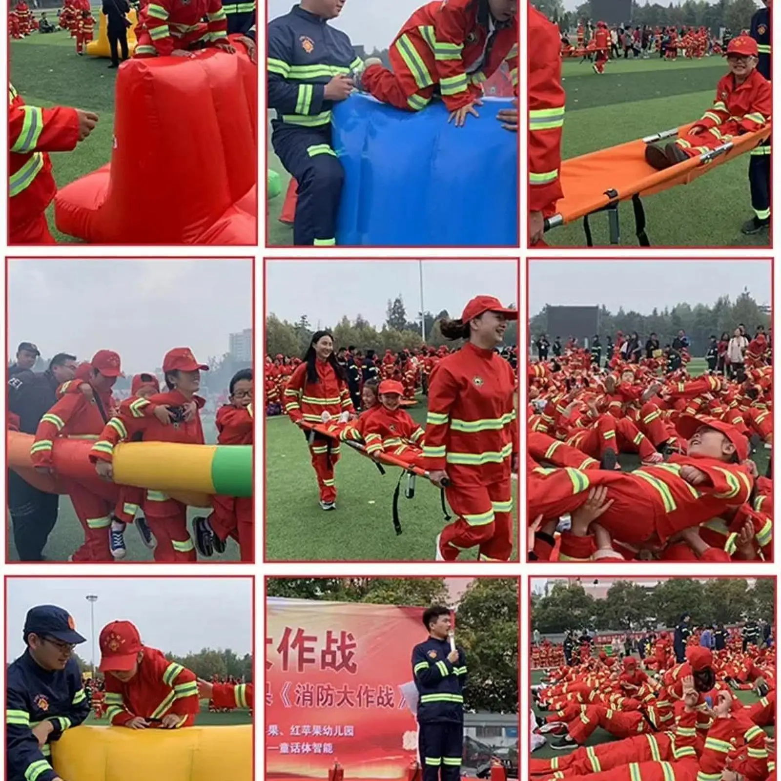 مجموعة لعب دور رجال الإطفاء للأطفال زي رجل الإطفاء من البوليستر مع معدات قبعة لعيد الميلاد والهالوين #6