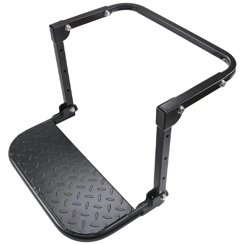 Adjustable Folding Heavy   Tire Step for Truck, SUV and RV Fit Most Tire From 10.2 to 14.4 Inch Rated up to 300 Lbs Black