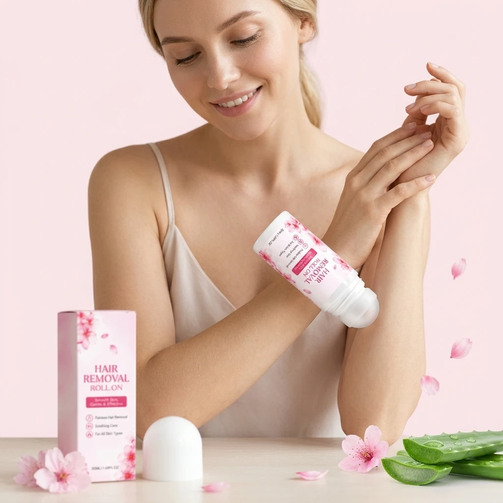 Skin Cleansing Hair Removal Roll-on, Even Coating, Soft & Skin-friendly, Fresh Fragrance, Light Texture, Gentle Formula