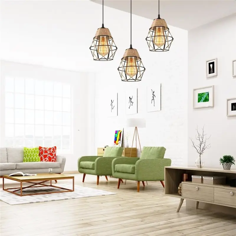 A19F-الصناعية نمط قلادة غطاء مصباح ، ل E27 الثريا شمعدانات جدارية سقف معلق ضوء-تصميم بوهو خمر صغير