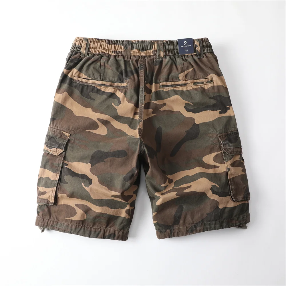 Men's Camouflage Cargo Shorts Multi-Pockets Summer Casual Shorts Knee Length Fashion Shorts Outdoor Sports Shorts