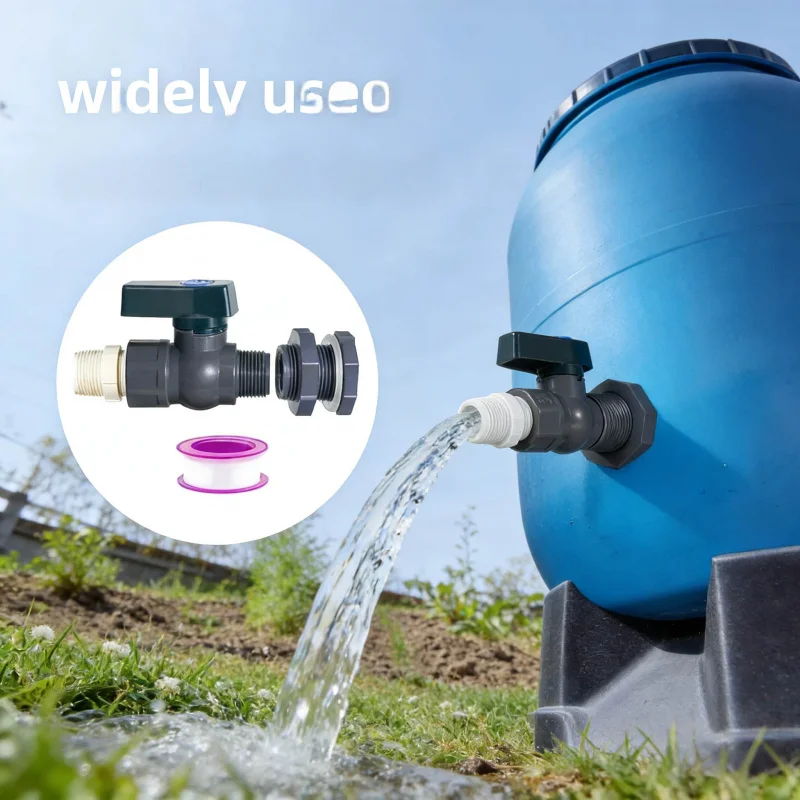 Rainwater Barrel Accessory SetPVCDrainage Adapter Garden Irrigation Internal Connection Tool1-2Universal Fit