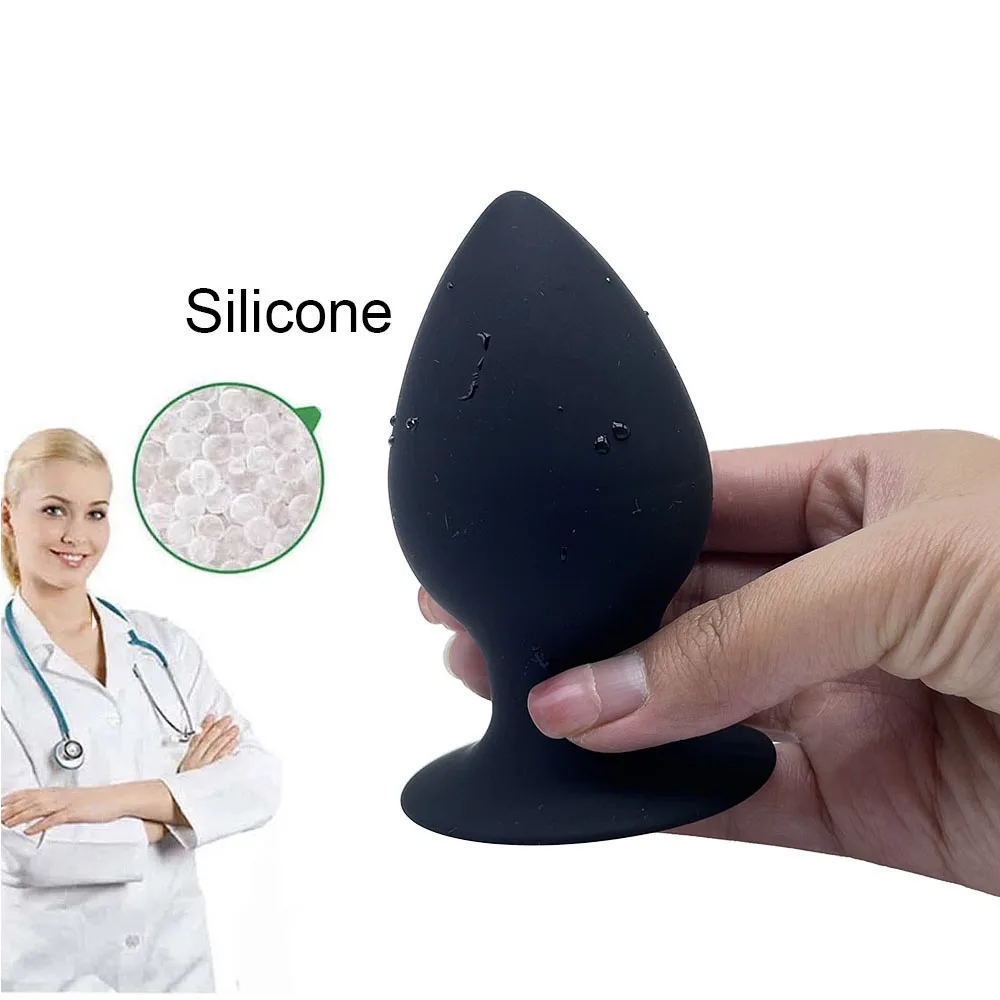 42-70mm Plug Anal Dilation Butt Plug For Men Prostate Massage Hard Silicone Anal Plug With Suction Cup Anal Sex Toys