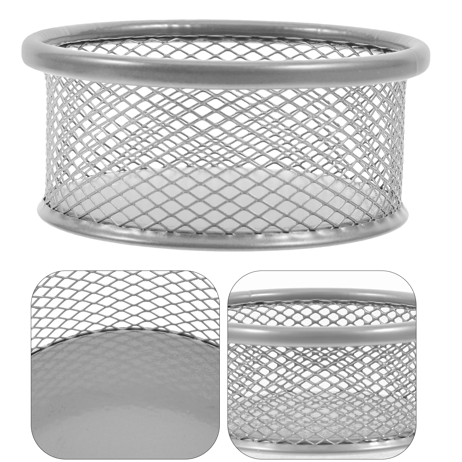 

4 Pcs Metal Paperclip Holder for Office Desktop Stationery Organiser Organizers Sundries Mesh Iron Clips Container Table