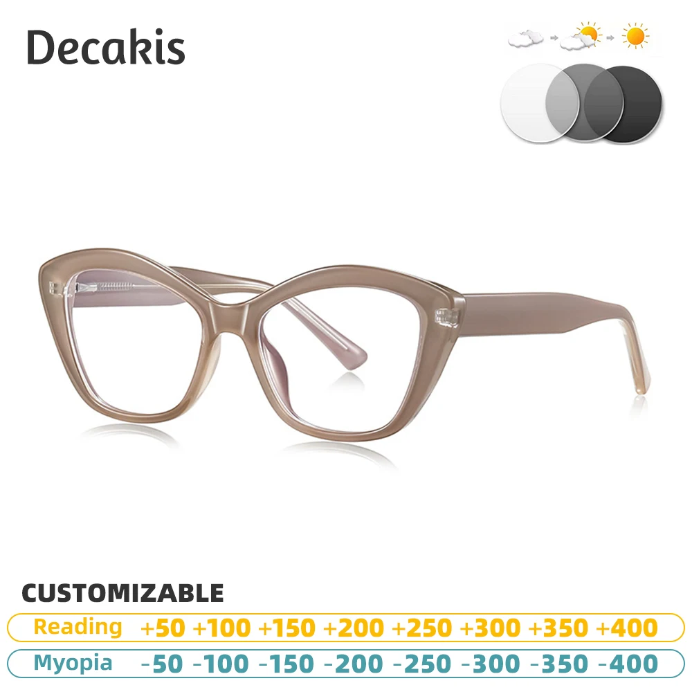

Retro Sexy Cat Eye Blue Filter Reading Glasses Women Optical Lenses Woman with Recipe Myopia Photochromic Outdoor Sunglasses +1