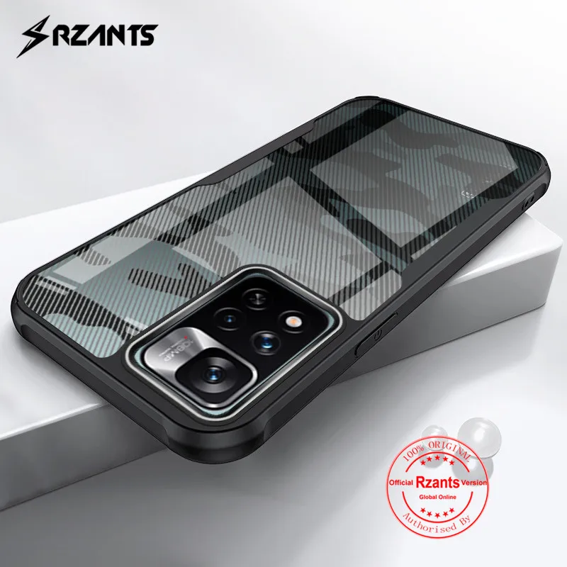 Rzants Half Clear Case for Xiaomi Redmi Note 11 ProPlus Camouflage Hard Cover [New Beetle] Bumper Silicone Phone Casing