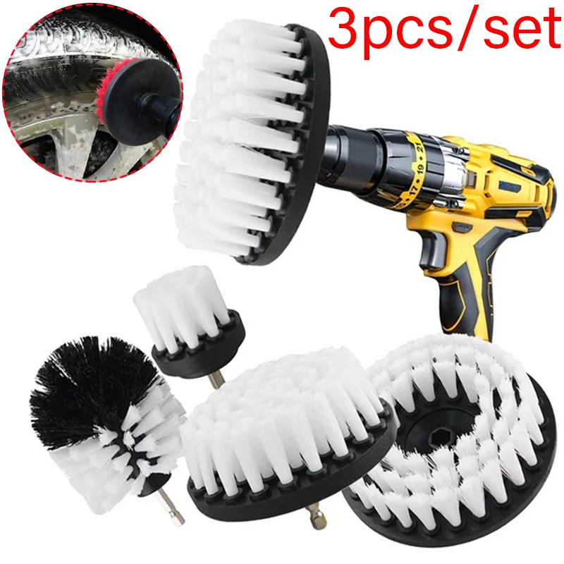 

2/3.5/4'' Brush Attachment Set 2024 New Arrival Cleaning Sets Car Bathroom Universal Washing Tools Kit Auto Clean Accessories