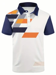 Summer New Men's Polo Shirt, Casual Simple Colour Matching Short Sleeve, Texture Lightweight Golf Shirt, Men's Large Size