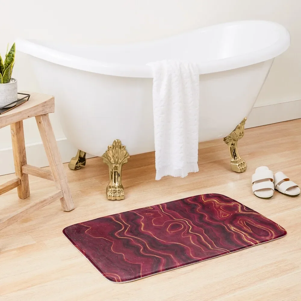 

Red Agate Texture 01 Bath Mat Carpet Bathrooms Showers Bathroom Floors Mat