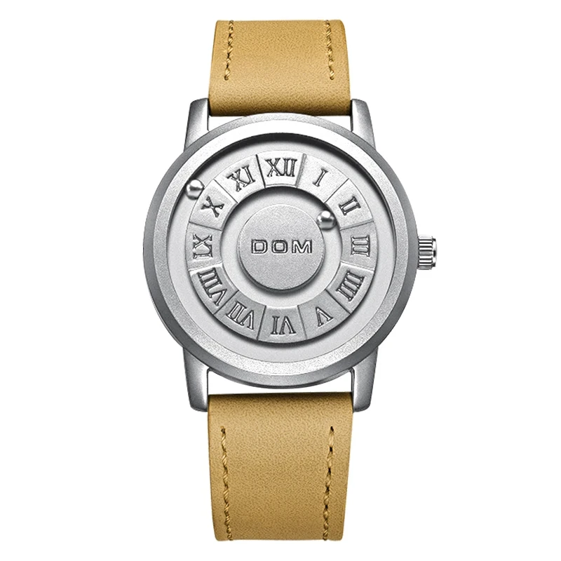 DOM new creative rolling hands orologio da uomo magnetico impermeabile in acciaio inossidabile da uomo watchM-1345L-7M5