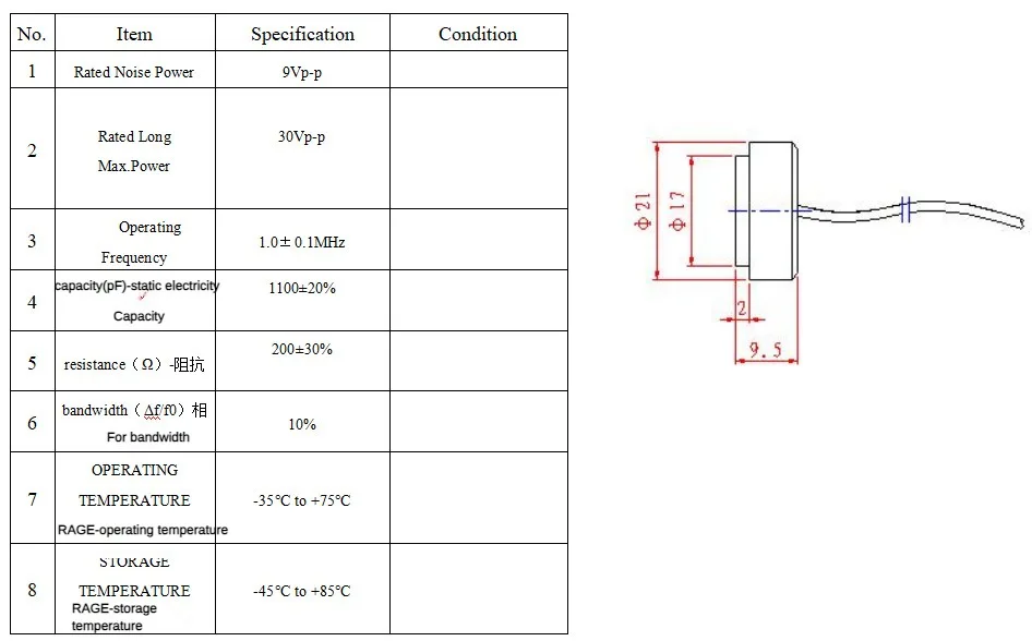 2PC Ultrasonic Flow Sensor Probe 20MM Waterproof 1MHz Piezoelectric Ceramic Transducer Pulse Signal RS485 DIY