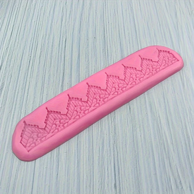 1 Piece, Castle Totem Cake Surround Silicone Mold, Lace Flip Sugar Cake Mold, Western Pastry Kitchen Tool