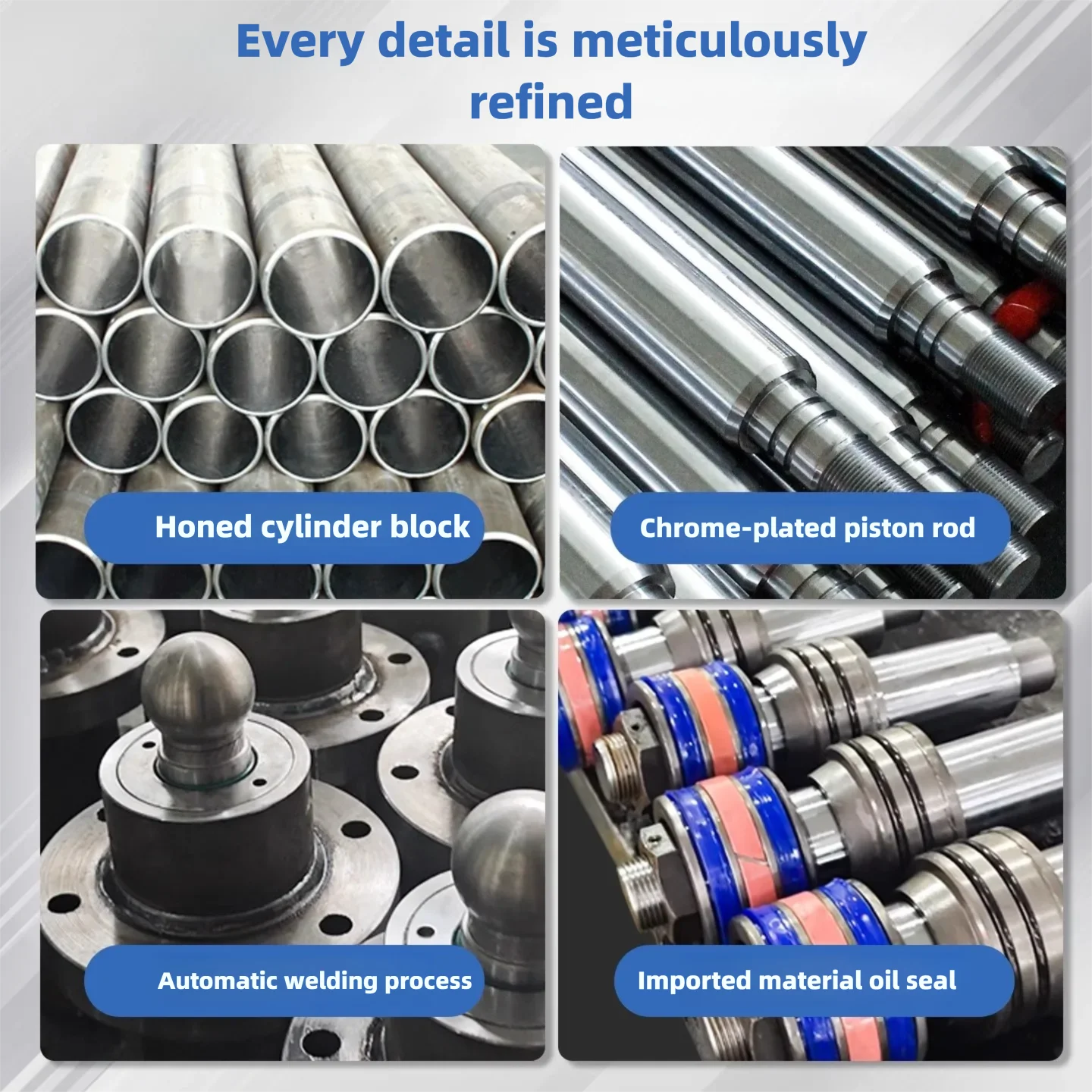 150 Ton 250mm Bore Solid Heavy Duty Bidirectional Lifting Hydraulic Cylinder Electromagnetic Power Unit