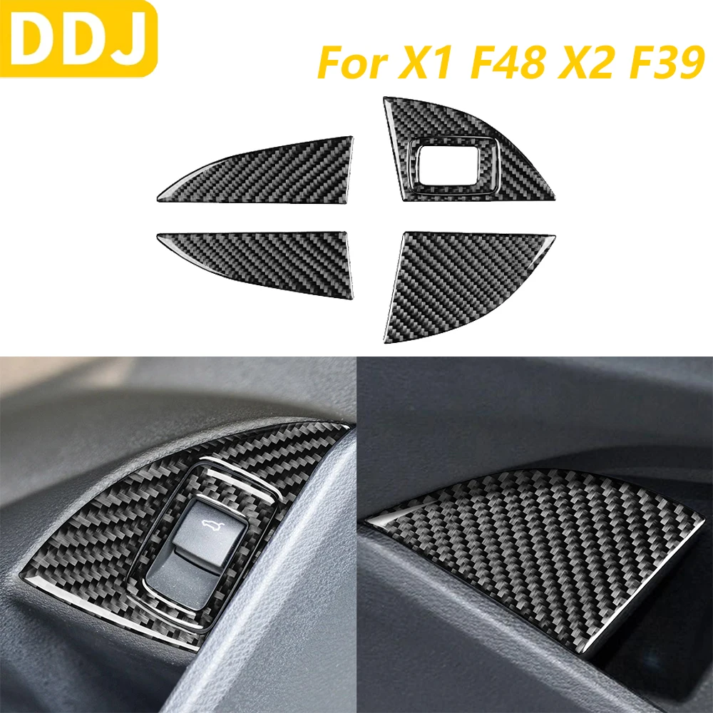 

Для BMW X1 F48 2016-2021 X2 F39 2018-2021 дверь из углеродного волокна, задняя дверь багажника, панель переключателя, накладка, автомобильные аксессуары, наклейка