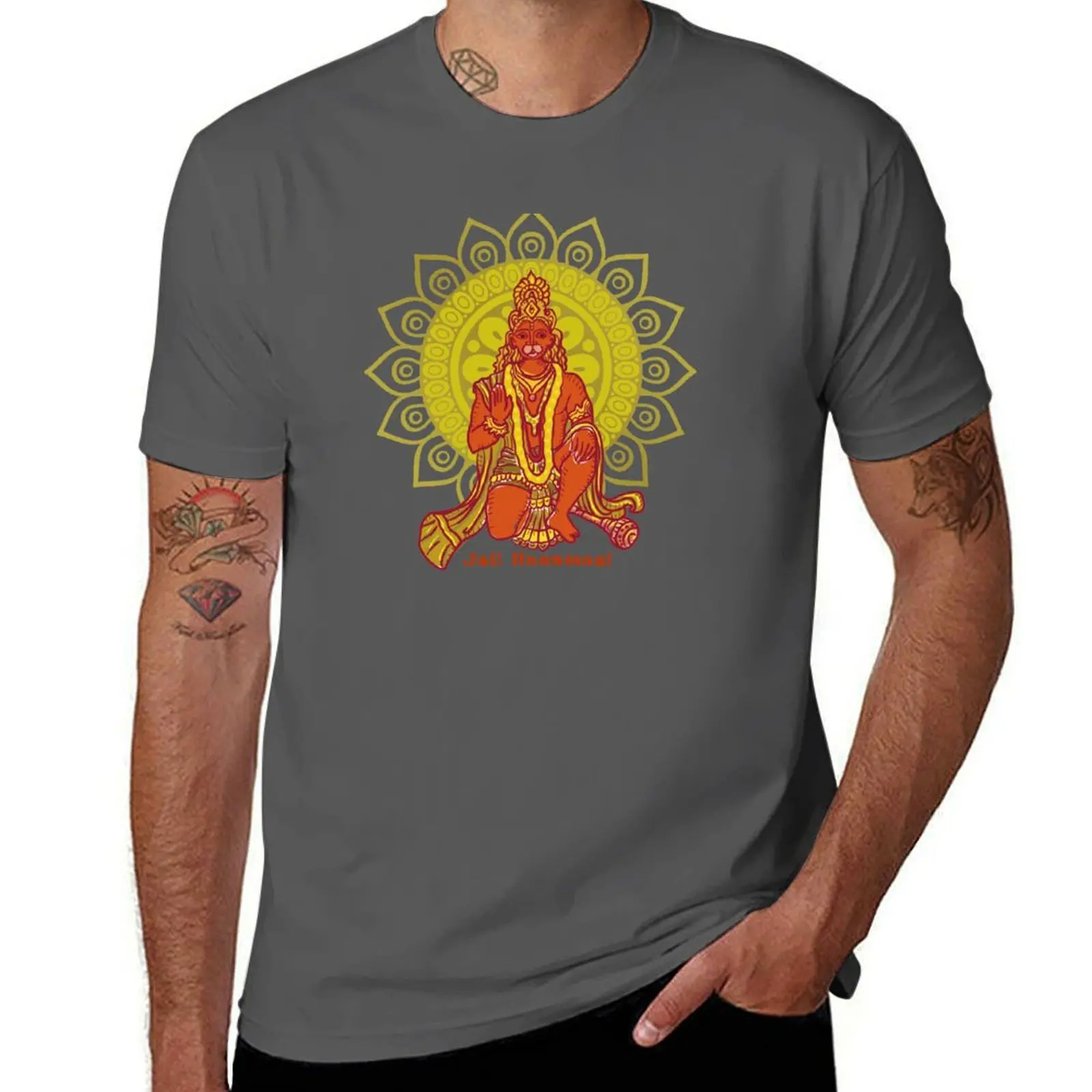 

Jai Hanuman! Lord of the Monkeys! T-Shirt funny t shirts man man tshirt t shirt man cotton T-Shirt
