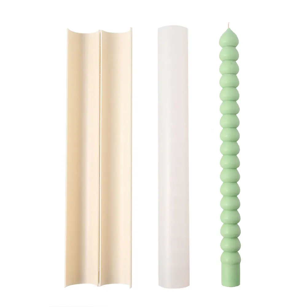 Boowan Nicole Long Spiral Silicone Candle Mold Handmade Scented Candle Mould Home Decoration Tools