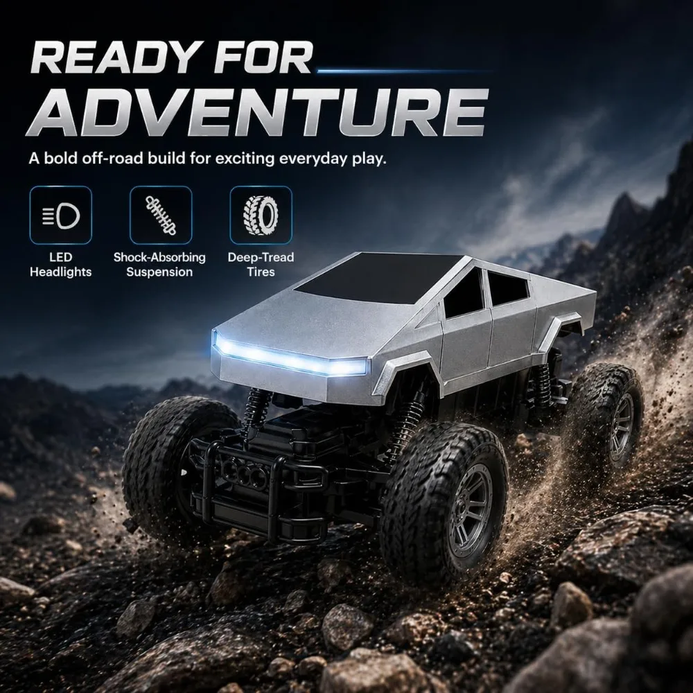 4WD All Terrain Off Road RC Monster Truck 2.4GHz High Speed Electric Remote Control Racing Car Toy For Boys And Adults