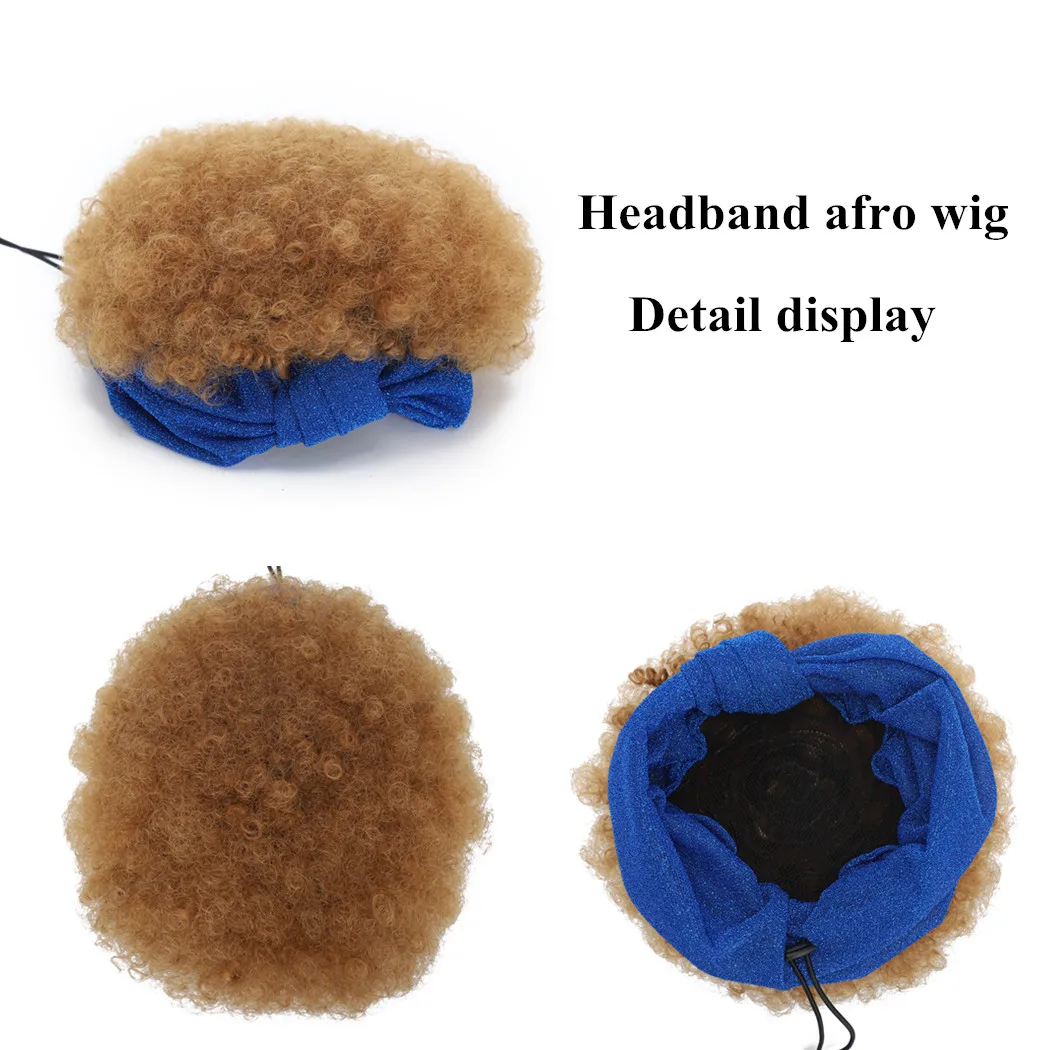 3 قطع الشعر الاصطناعية الأفرو مجعد عقال الباروكات التخليص مبيعات 3 قطع مزيج بيع شعر مستعار اصطناعي قصير للنساء