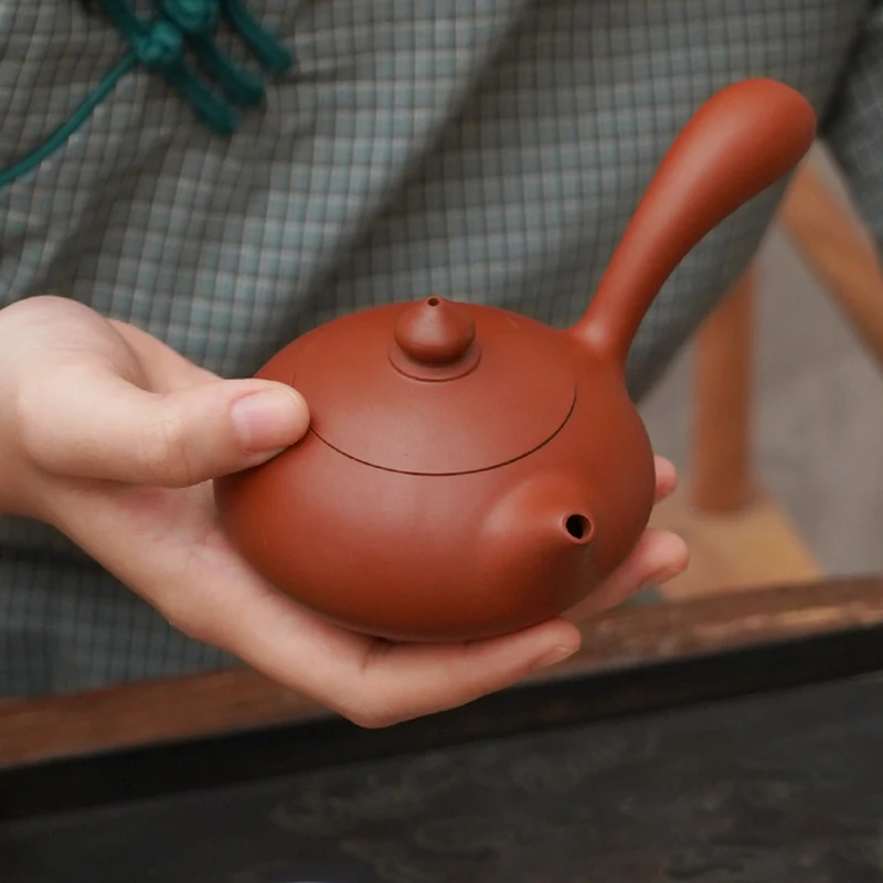 |Tang Yu Pot Chaozhou Handmade Purple Clay Pot Little Teapot Household Authentic Famous Authentic Yixing Cinnabar Sand Side Hand