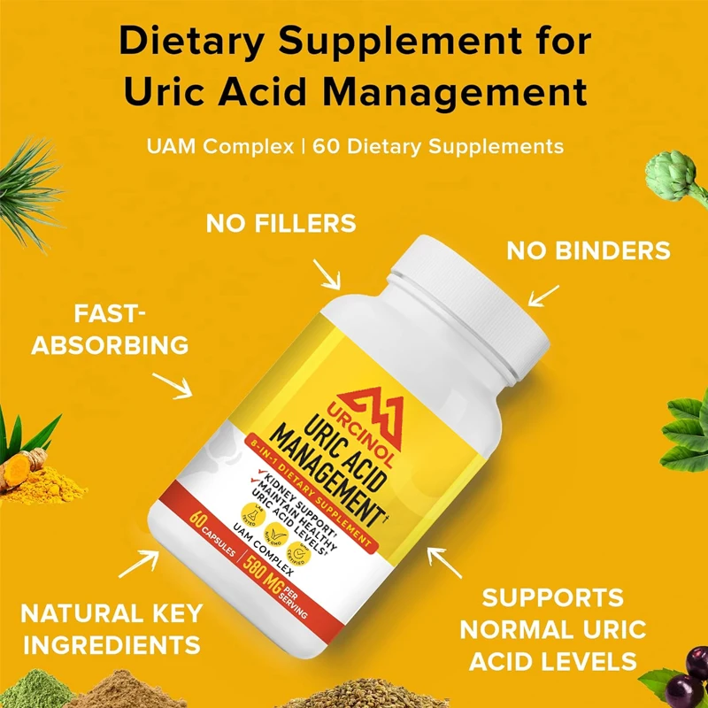 

Used for joint uric acid support capsules, containing turmeric root,Brazilian berry, banana leaves, celery seeds,and silk orchid