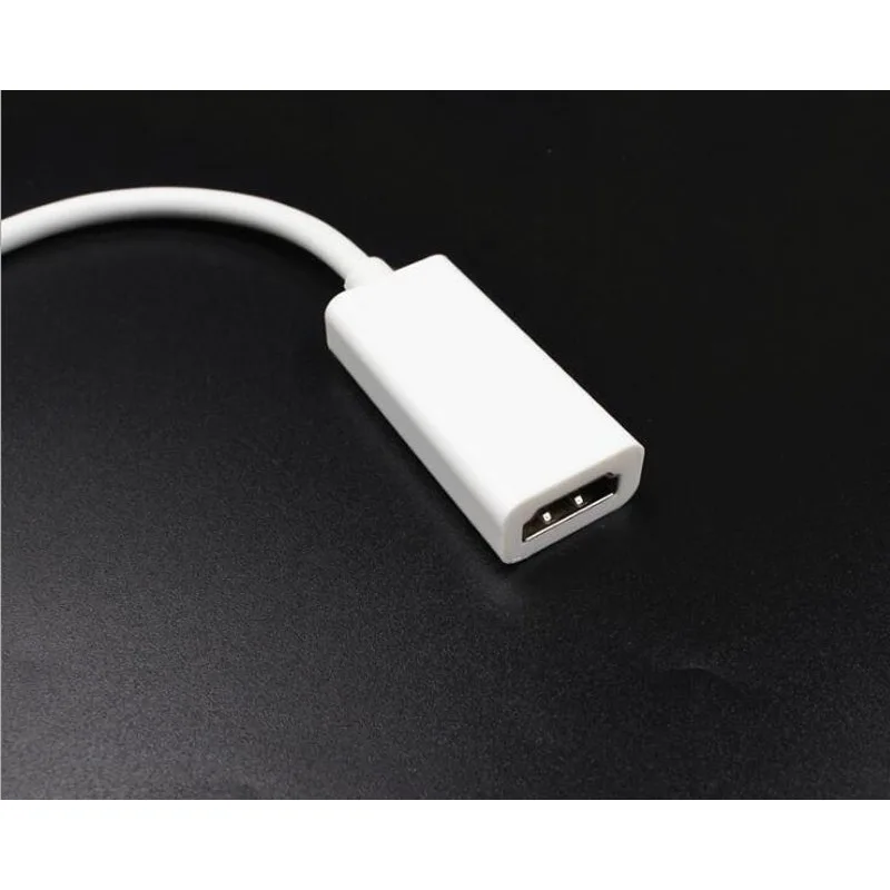 منفذ عرض صغير إلى كابل متوافق مع HDMI 4k 1080P TV Projector DP 1.4 محول منفذ عرض لأجهزة Apple Macbook Air Pro باللون الأبيض