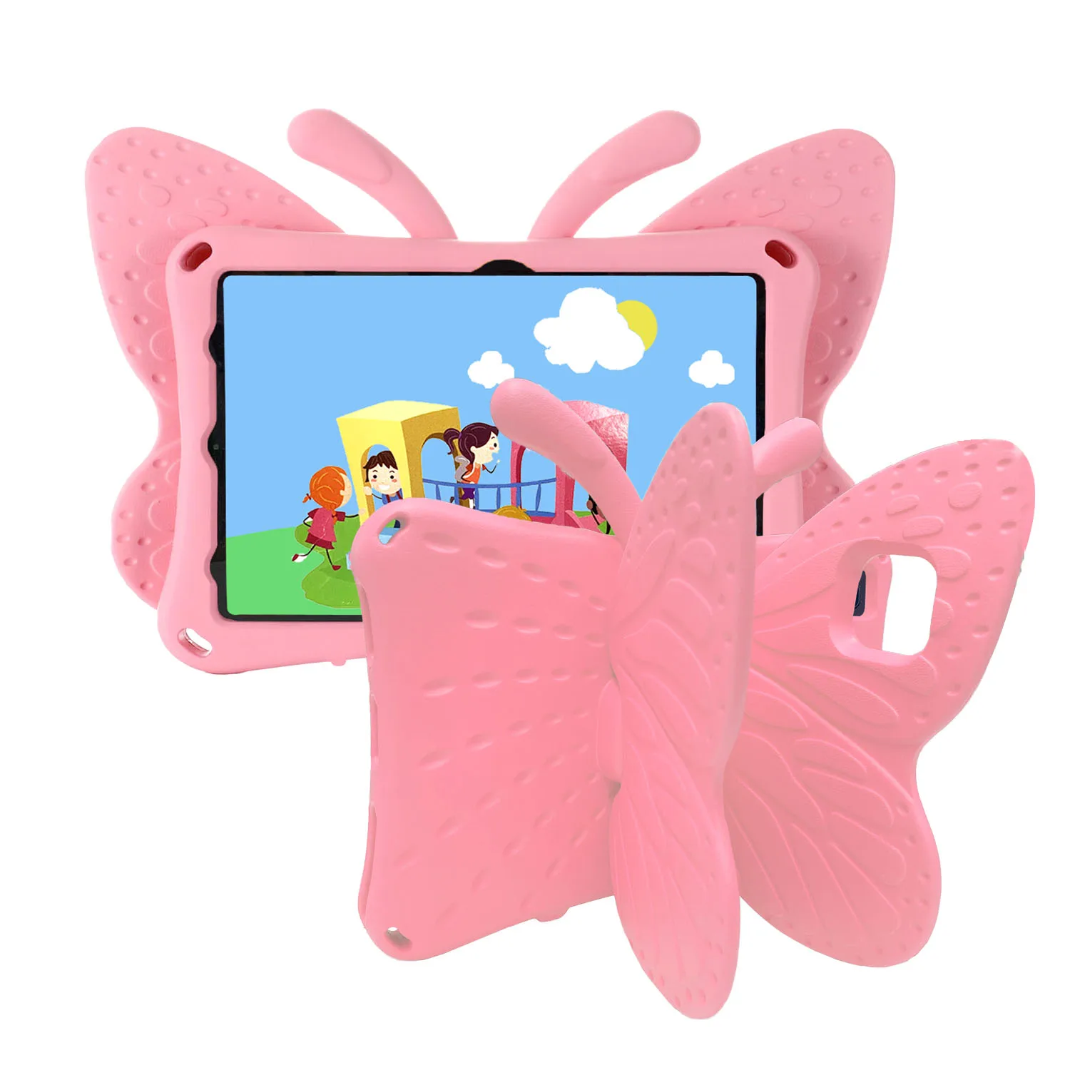 EVA Kids Case for Lenovo Xiaoxin Pad 10.6 2022 Tab M10 Plus 3rd Gen TB-125FU 128XU Cute Cartoon Cover Folding Wings 3D Butterfly