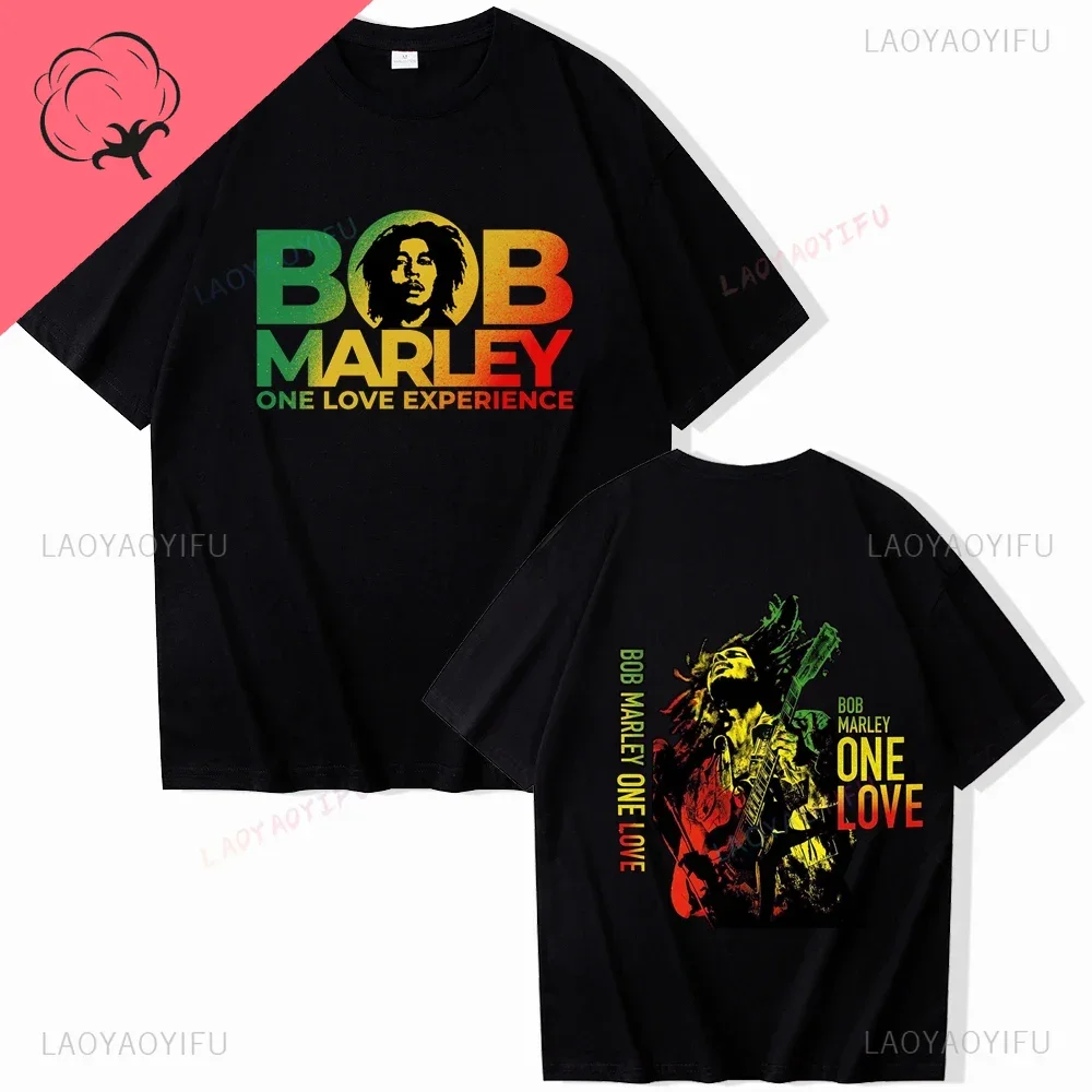 Bob Marley 2024 Male/Female Harajuku O-neck Short sleeved Pop Music Shirt Fan Gift T-shirt