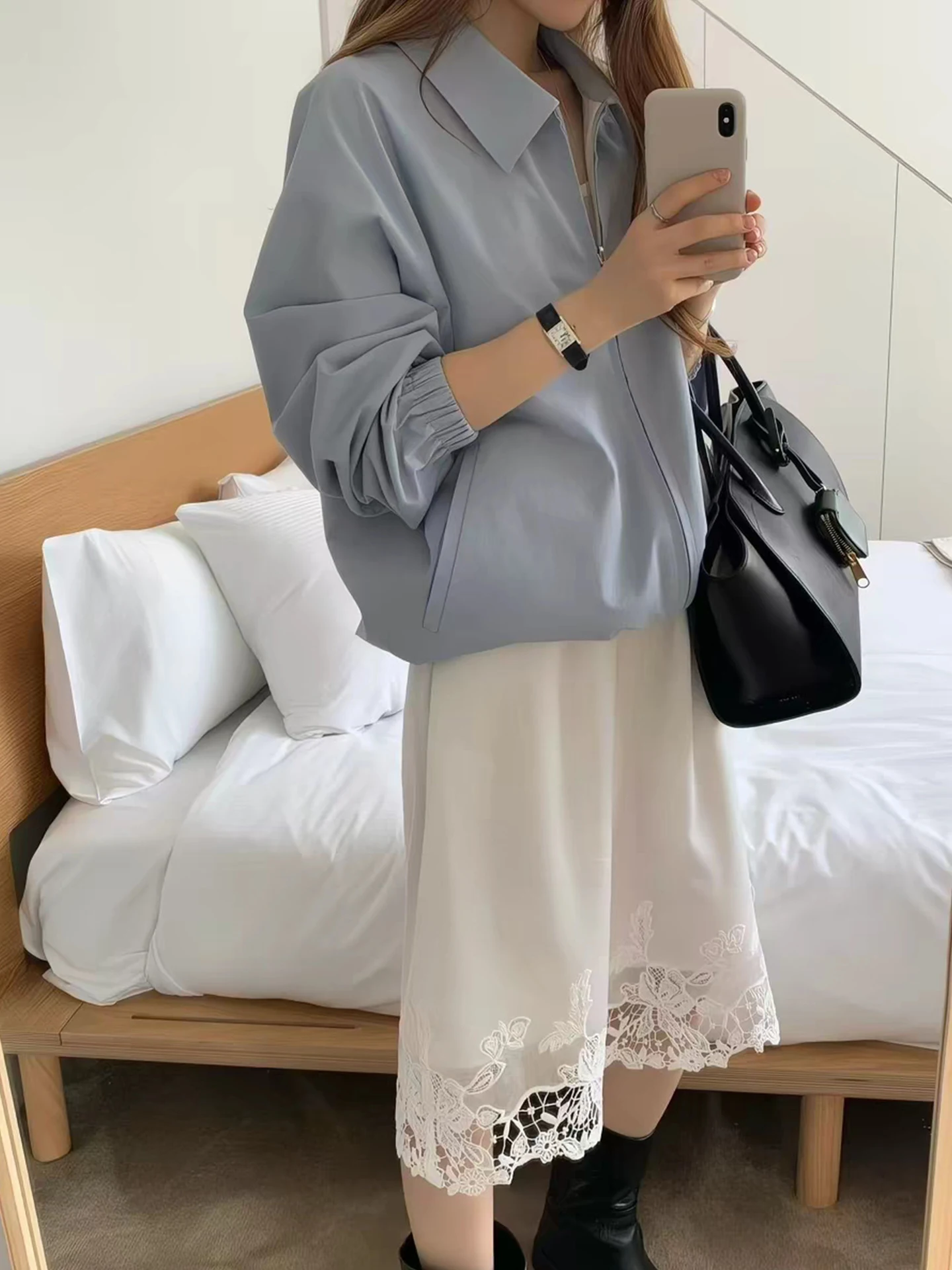 

Элегантная женская длинная юбка А-силуэта с эластичным поясом, кружевными вставками и прямым кроем, дышащая, из кружевной ткани, с высокой талией