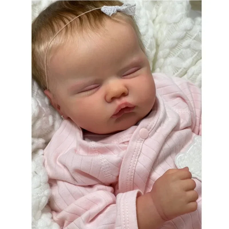 48cm Newborn Cuddly Baby Quinbee Lifelike Cotton Body Reborn Baby Multiple Layers Painting 3D Skin