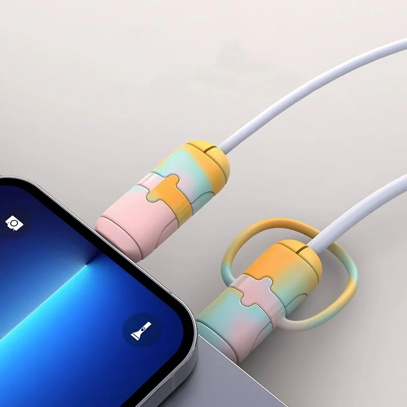 Silicone USB Type C Charger Cable Winder Protector Anti-break Protective Sleeve For iPhone Samsung Xiaomi Huawei Cord Cover